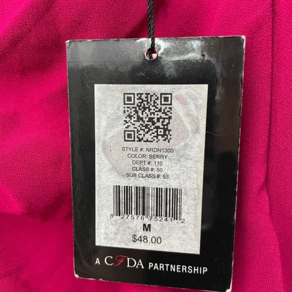 New Narciso Rodriguez DesigNation Ruched Front V-Neck Knit Top Pink Size Medium - Picture 10 of 12